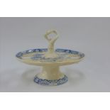 A Grainger Worcester blue and white egg stand, printed backstamp, 20cm wide