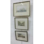 Group of three coloured engraved prints to include Ailsa Craig, Stockbridge Water of Letih and