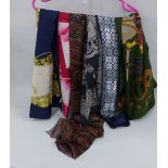 A collection of ladies silk scarves (6)