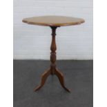 A mahogany pedestal side table, 54 x 43 x 70cm