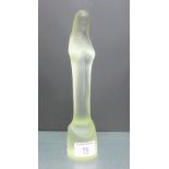 Leerdam opaque glass Madonna, modelled by Stef Uiterwaal, 25cm high