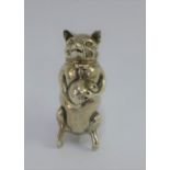 Novelty silver pig vesta case, stamped 925, 5cm