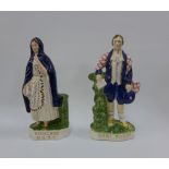 Griselda Hill Pottery Ltd Ed Robert Burns and Highland Mary flatback figures, signed and numbered