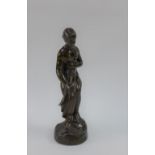 Just Andersen, Danish bonze patinated metal figure, signed Just A and numbered 2100, 15cm high