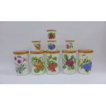 Set of Portmeirion Pomona storage jars to include five tall and four smaller (9)