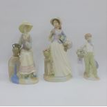 Three Nadal Spanish porcelain figures, tallest 34cm (one damaged) (3)