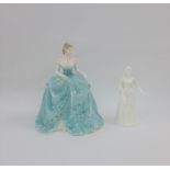 Coalport Royal Premiere Ltd Ed figure, sculpted by J Bromley, together with Coalport Here Comes