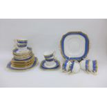 Old Royal China blue and white teaset (a lot)