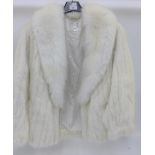 Saga Mink white fur jacket