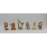 A collection of six Hummel figures to include a money bank, etc, tallest 19cm (6)