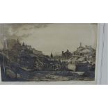 Louis Whirter Edinburgh From St Anthony's Chapel Etching, entitled and signed in pencil in glazed