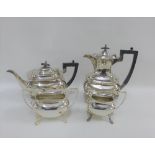 Walker & Hall four piece Epns teaset (4)