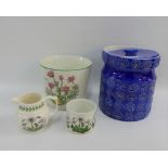 Collection of Portmeirion Botanic pottery to include a cream jug and sugar bowl and a Florabunda