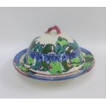 Bough Scottish pottery muffin dish and cover with handpainted motto 'the Beggar wife ta me its gey