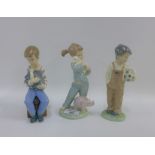 Three Nao porcelain figurines, tallest 19cm (3)