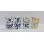 Collection of four Scottish pottery jugs, largest 22cm high, (4)