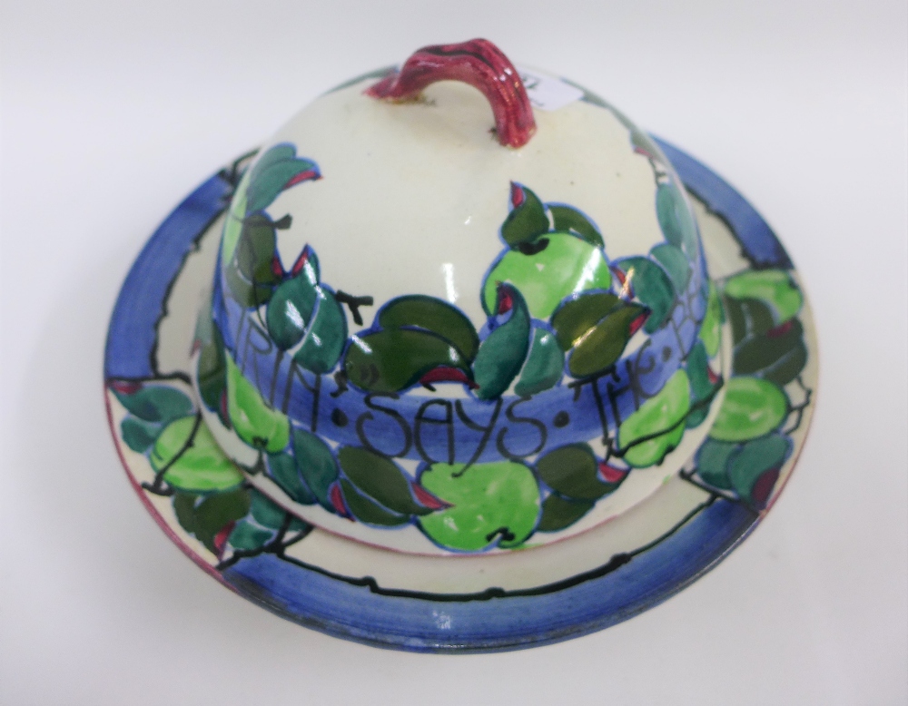 Bough Scottish pottery muffin dish and cover with handpainted motto 'the Beggar wife ta me its gey - Image 2 of 4