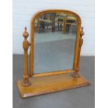 19th century dressing table swing mirror, 65 x 63cm