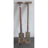 Two vintage peat cutters (2)