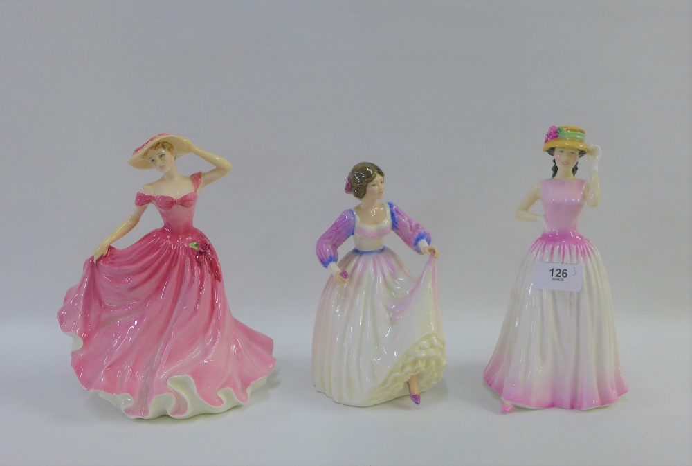 Royal Doulton figures Happy Birthday HN421, Ashley HN3420 and Ellen Lady of the Year 1997 HN3992