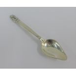 Georg Jensen silver grapefruit spoon, stamped 925S and with Jensen monogram, 15cm long