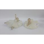 Two Nao porcelain girl ballerina figures, (2)