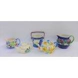 Collection of Scottish handpainted pottery to include Bough and others (5)