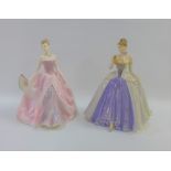Two Coalport limited edition figures to include Diamonds and Roses and Midnight Masquerade (2)