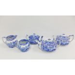 A collection of Copeland's blue and white Italian pattern table wares and a Maling blue and white