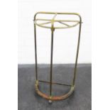 Late 19th / early 20th century brass stick stand, 68 x 36cm