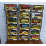 Eighteen boxed Corgi Classic vehicles to include Bedford type OB coach models, etc (18)