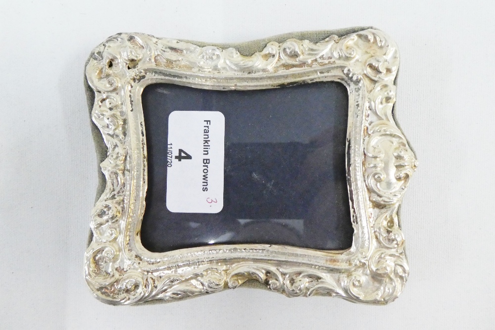 Victorian style silver photograph frame, London 1981 and two small 925 silver photograph frames, - Image 2 of 3