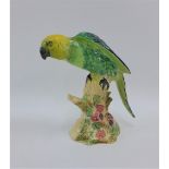 Beswick Parakeet, model number 930, with impressed and printed backstamps, 15cm high