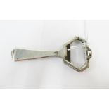 Silver Art Deco bottle opener, Hamilton & Inches, Edinburgh 1936, of tapering form with an angular