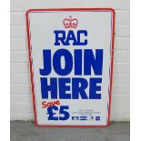 Vintage RAC sign, 78 x 51cm