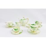Royal Doulton Glamis pattern part teaset comprising teapot, cream jug, two sugar bowls, three