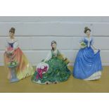 Three Royal Doulton figures to include Helen HN3601, Elise HN2474 & Alexandra HN3286 (3)