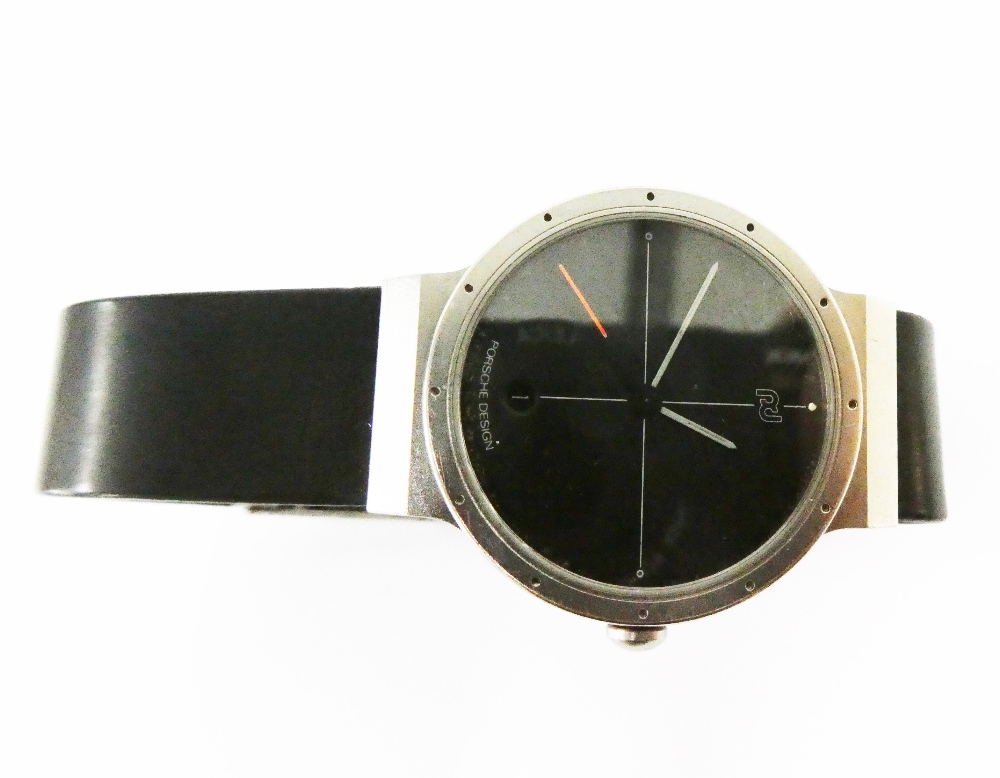 Porsche - IWC, a gentleman's wrist watch, 1985 design ULTRA SPORT IWC Quartz 2210 movement, with - Image 2 of 3