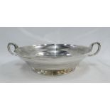 George VI two handled silver centre bowl, Brook & Son Sheffield 1936, the circular bowl with