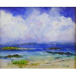 Kathleen Conboy, "Big Sky, Iona", Acrylic, signed, in glazed frame with a Torrance Gallery label