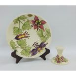 Moorcroft floral patterned tazza / comport, (a/f)