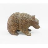 Black Forest style carved wooden Bear, 18cm long