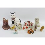 Collection of Staffordshire and other animal figures, (a lot)