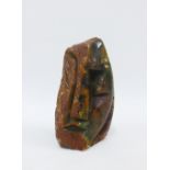 Hardstone carving, signed V.Rangisse ?, 12cm high