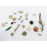 Collection of silver jewellery to include brooches, earrings and pendants, etc (a lot)