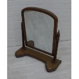 Mahogany dressing table swing mirror, 78cm