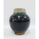 Studio pottery Jun Ware type glazed vase, 20cm high