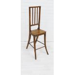 Late 19th / early 20th century oak Musicians chair, 100 x 36cm