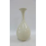 Chinese floral incised vase with flared rim and circular footrim, small chip to rim, 28cm high