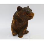 Black Forest style carved wooden Bear, 11cm high